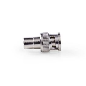 Nedis BNC Adapter | BNC Male | RCA Female | Nickel Plated | 50 Ohm | Straight | Metal | Silver | 10 pcs | Envelope