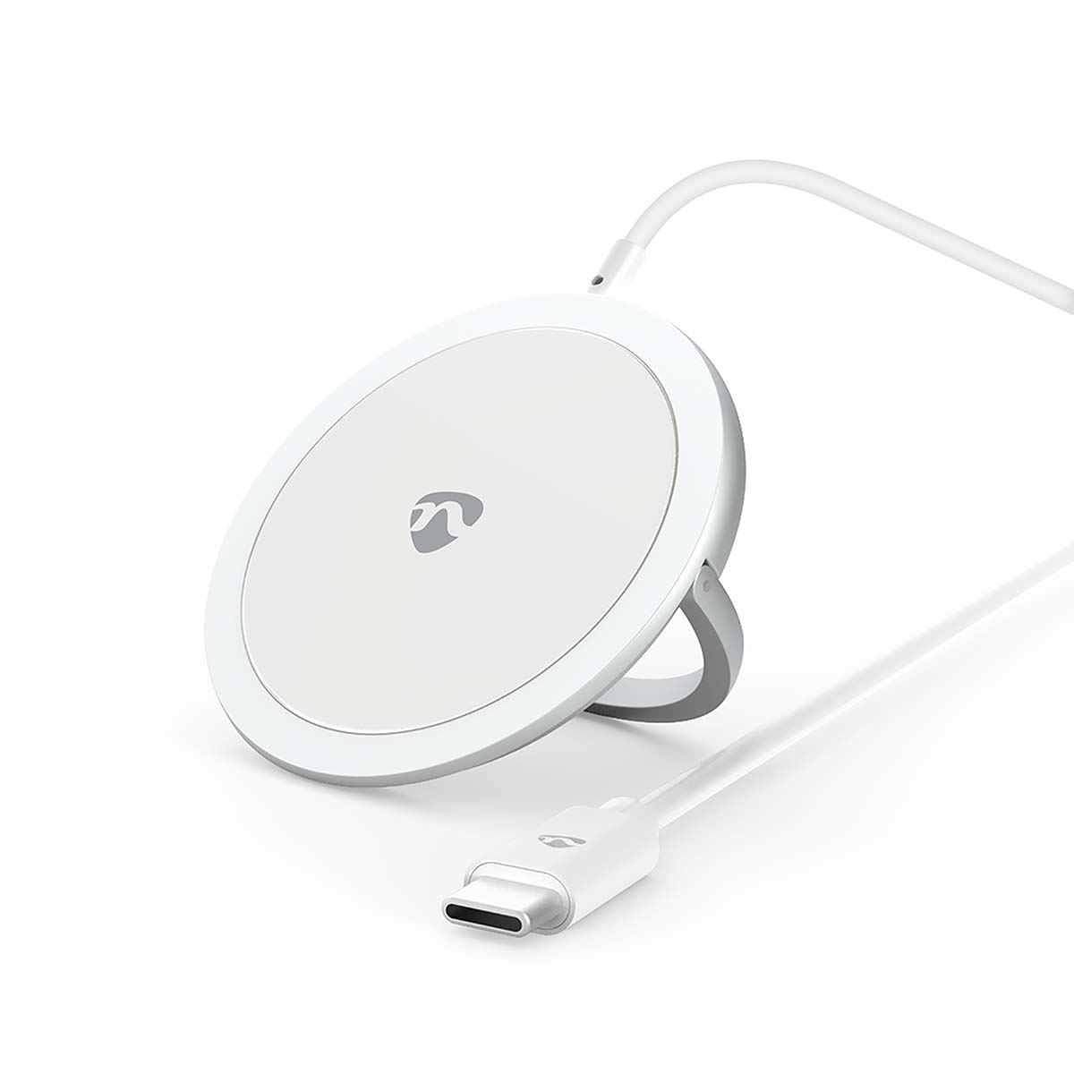 Nedis Wireless Charger | Stand | 5 / 7.5 / 10 / 15 W | 1.0 / 1.1 / 1.67 / 2 A | Including cable | USB Type-C™ | 1.00 m