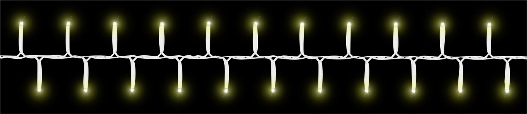 5m Easy-Connect Warm White 250 LED Cluster String Lights With Interconnectable White Rubber Cable