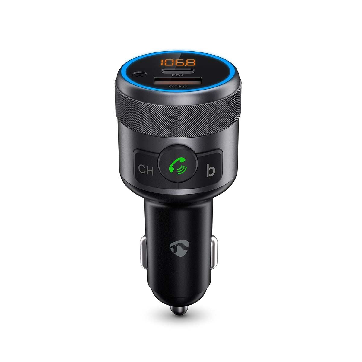 Nedis Car FM Transmitter Hands free| 1 " Screen Bluetooth®  USB-C PD 18 W / PD 24 W Fast charger