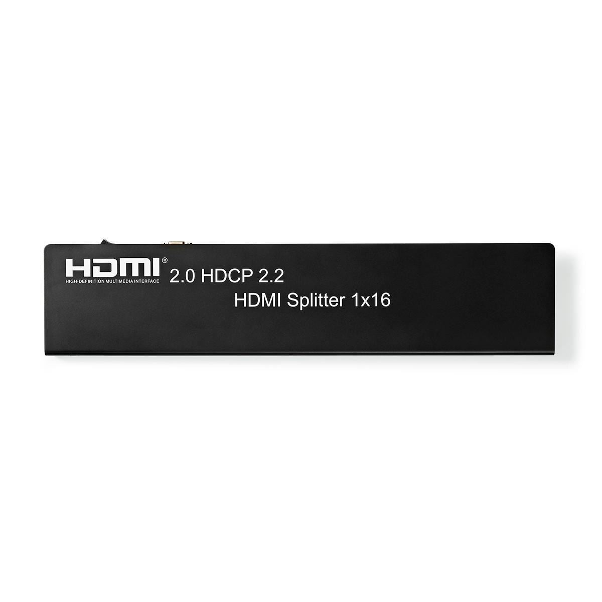 Nedis HDMI™ Splitter | 16 port(s) | HDMI™ Input | USB-A Female / 16x HDMI™ Output | 4K@60Hz | 18 Gbps | Metal | Anthracite