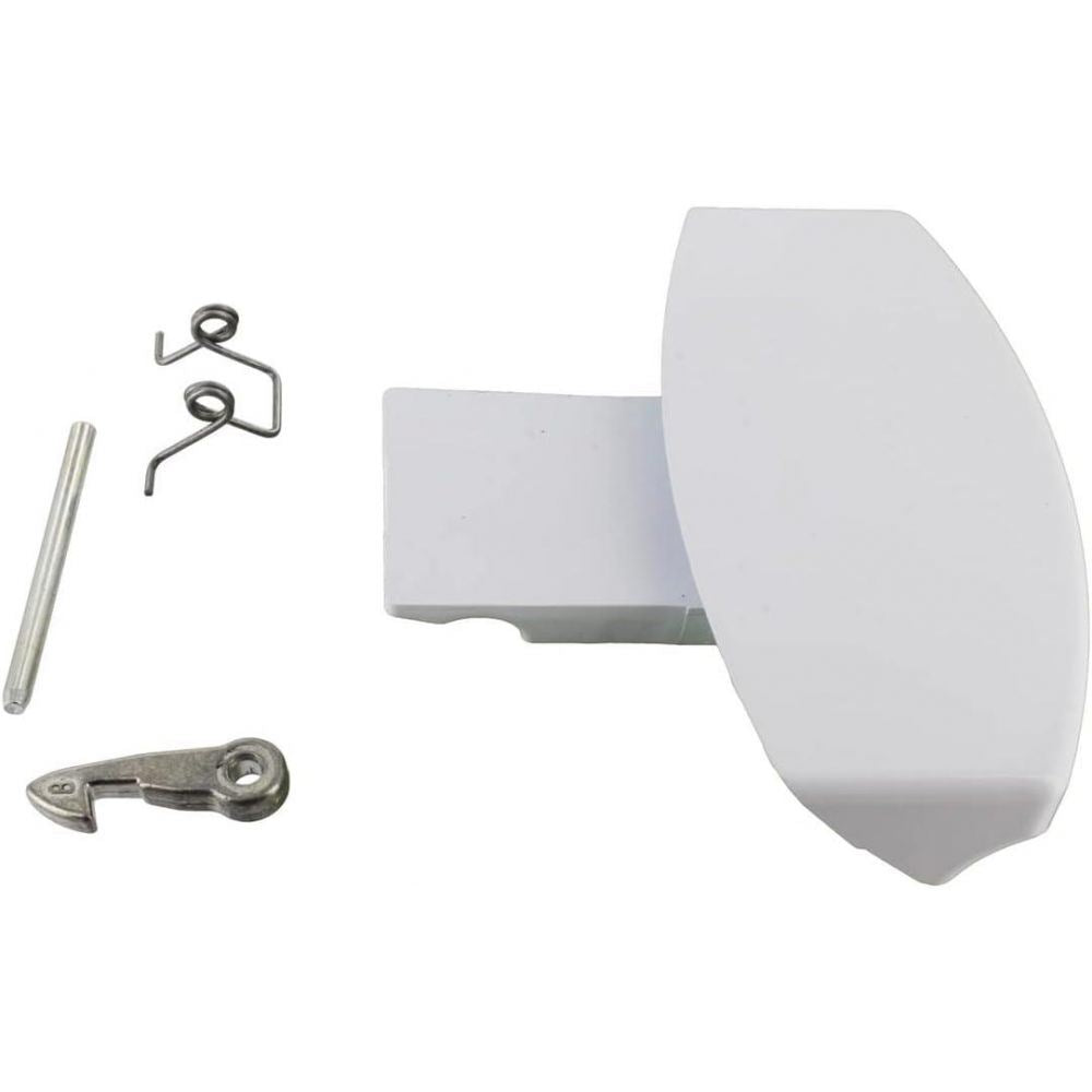 White Door Handle Kit C00259035 for Hotpoint BHWD, BHWM Indesit IWD, IWM