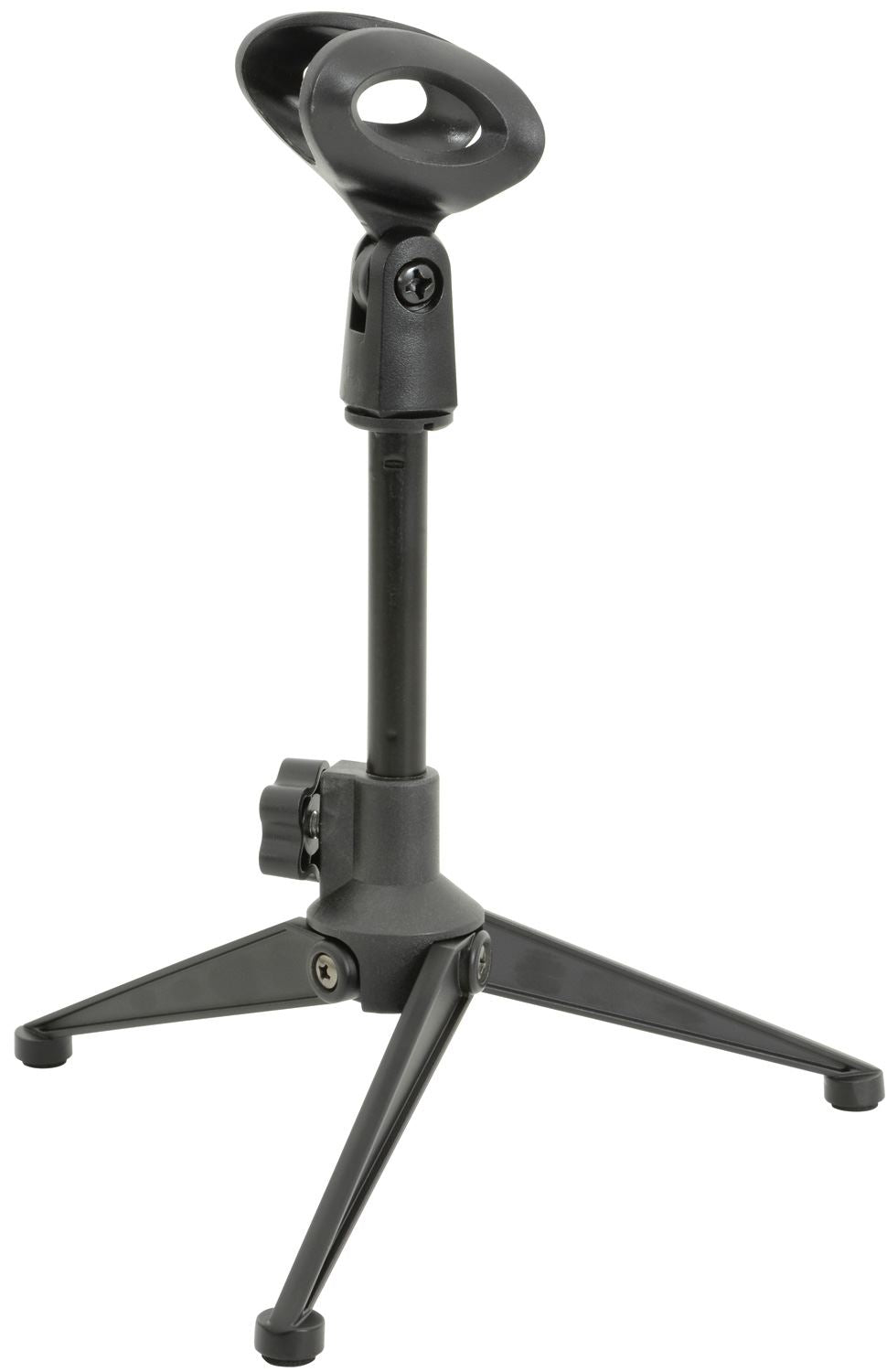 QTX Desktop Table Adjustable Metal Tripod Microphone Mic Stand Holder With Clip