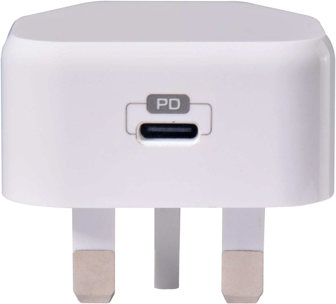 Mercury Fast Charge 20W PD USB-C Charger | Compact & Lightweight Mains Adapter for iPhone, iPad, AirPods, USB-C Devices | Super-Fast Charging with PD3.0 & PPS Technology