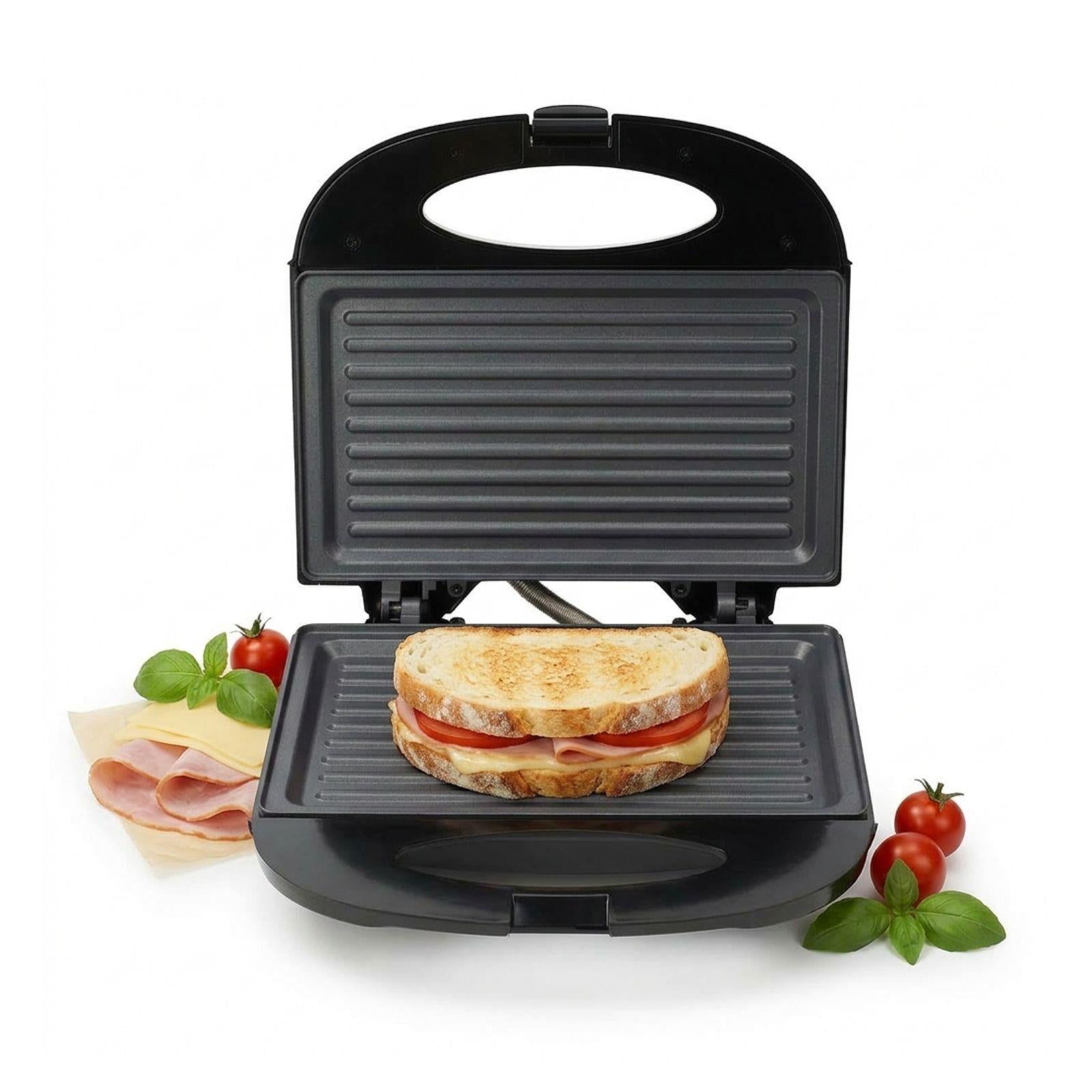 MELISSA "The Toastie" 2 Slice Sandwich Toaster / Panini Maker Non-Stick Sandwich Maker | 750W - Black