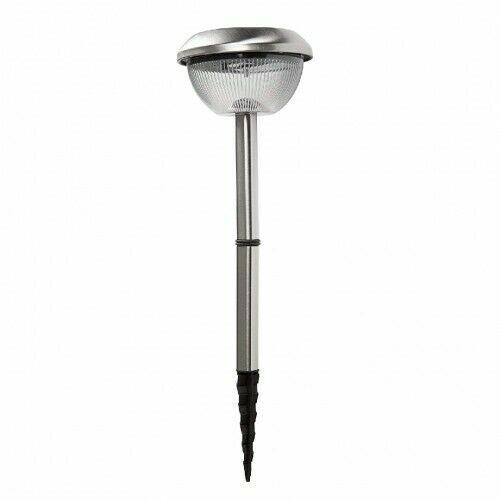 Ranex LED Solar Garden Lights with Pins IP44 Brushed Stainless Steel - 5 Pack