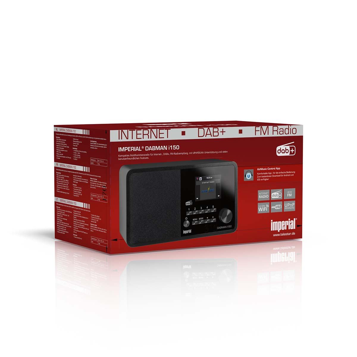 Imperial DABMAN i150 Compact Hybrid Radio for Internet / DAB+ / FM Black