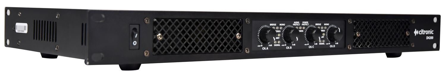 Citronic D-series Quad Power Amplifiers - D4200 4 x 200Wrms