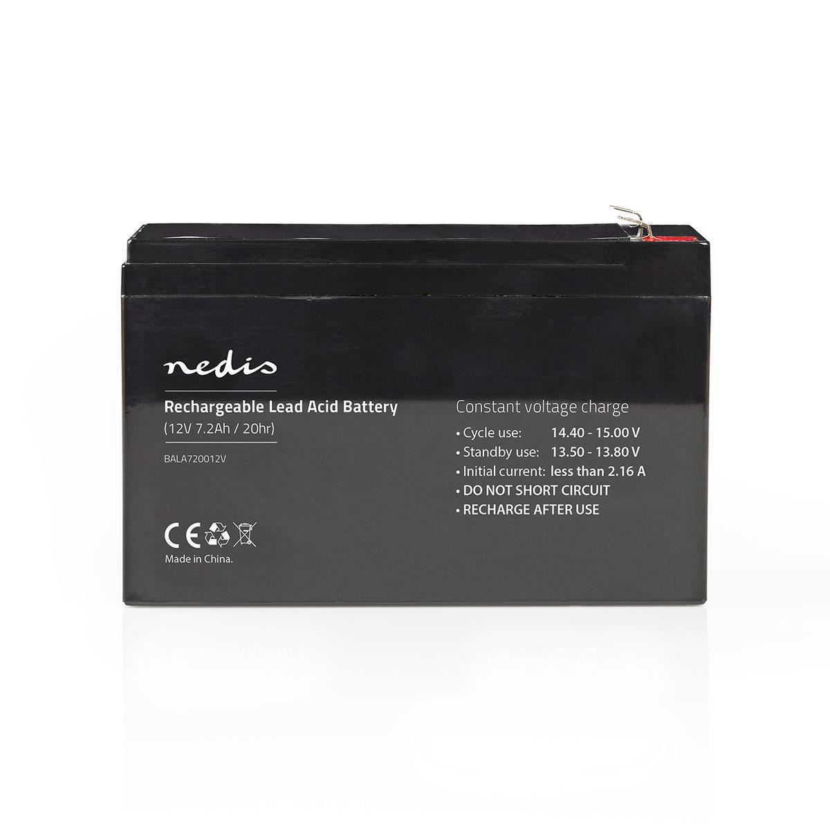 Nedis Battery | Lead-Acid | Rechargeable | 12 V | 7200 mAh