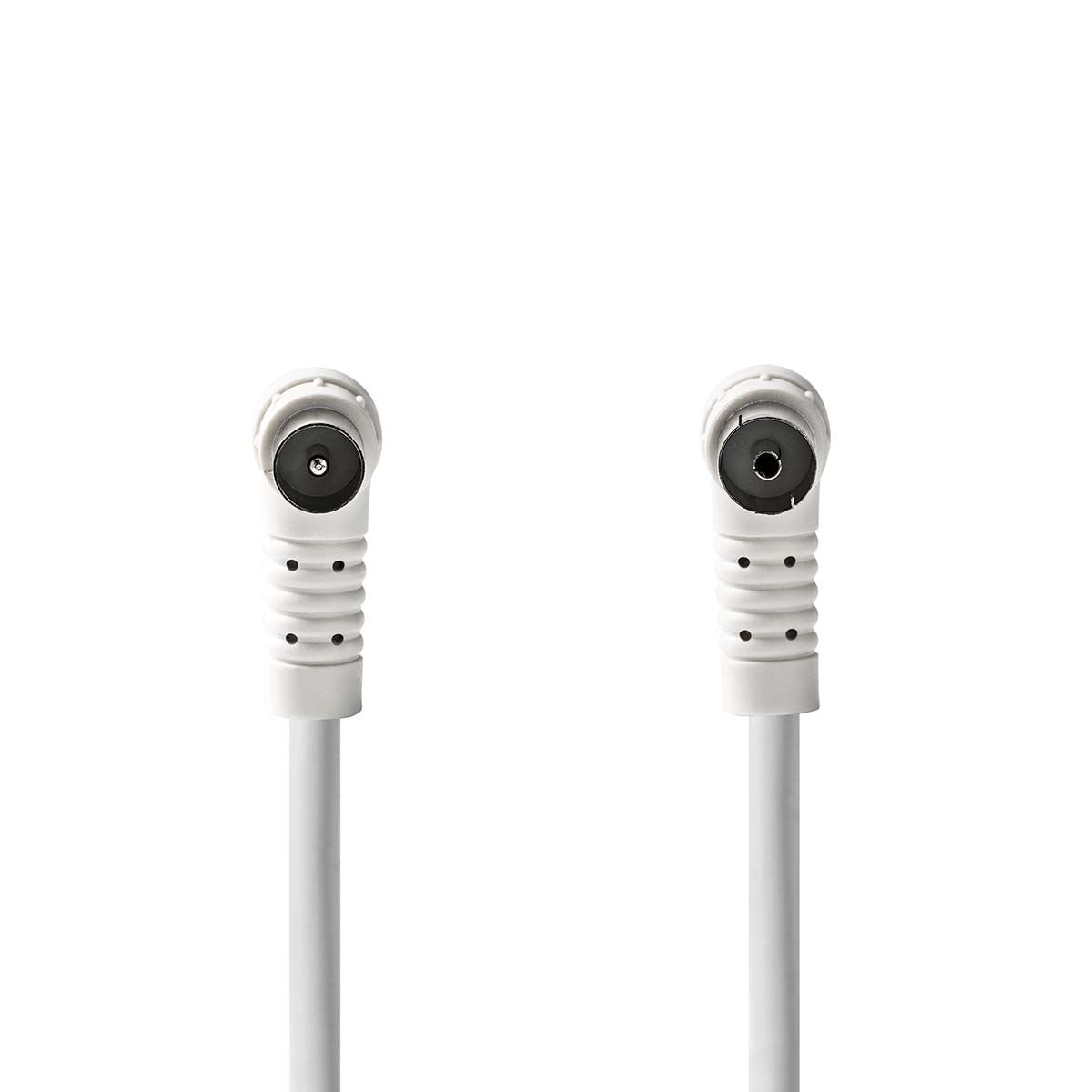 Nedis Coax Cable | IEC (Coax) Male | IEC (Coax) Female | Nickel Plated | 120 dB | 75 Ohm | Quad Shielded | 5.00 m | Round | PVC | White | Label