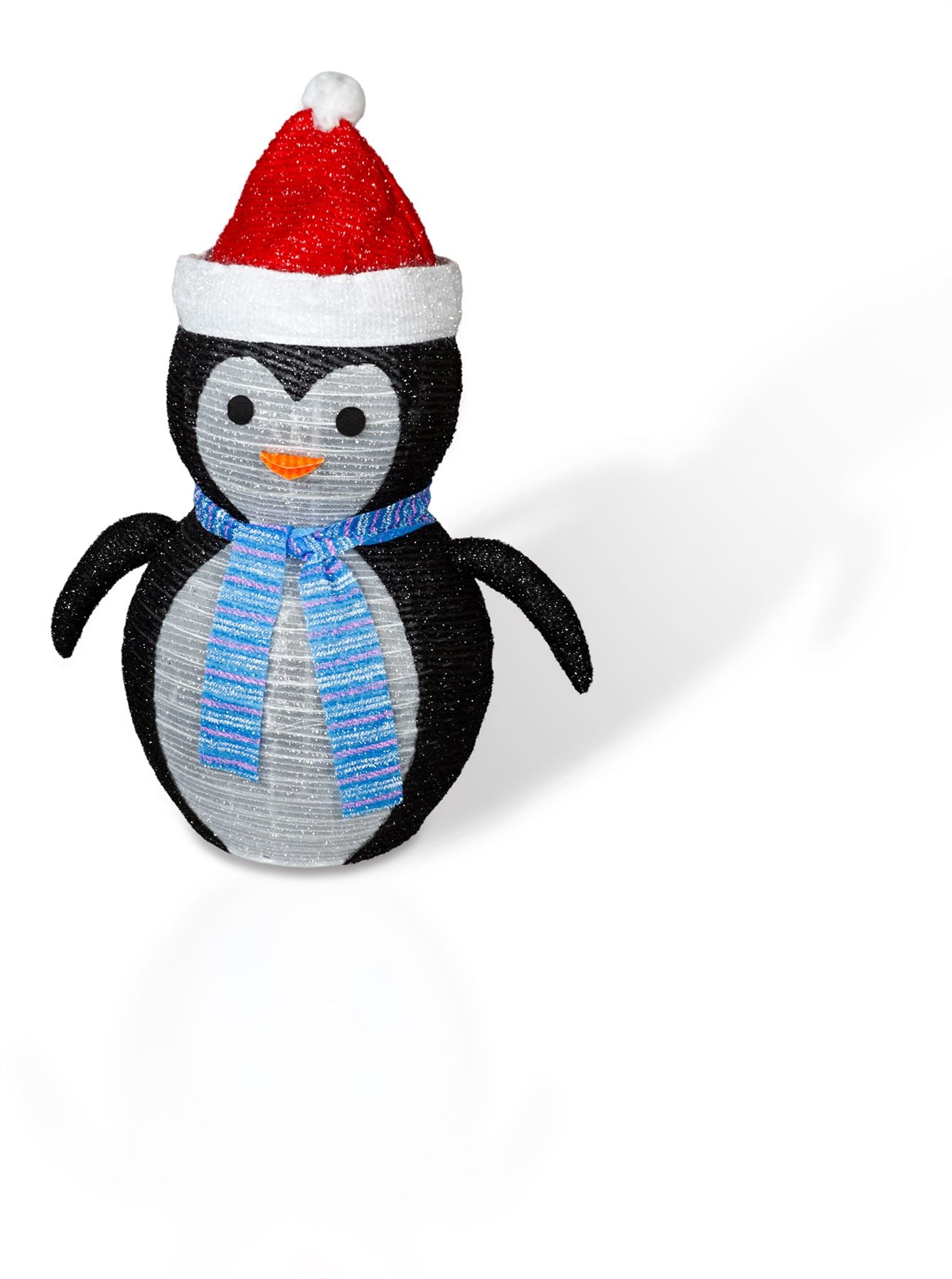 Outdoor Light Up 70cm Collapsible Christmas Penguin Decoration with 45 LED's, Timer and Battery Operation