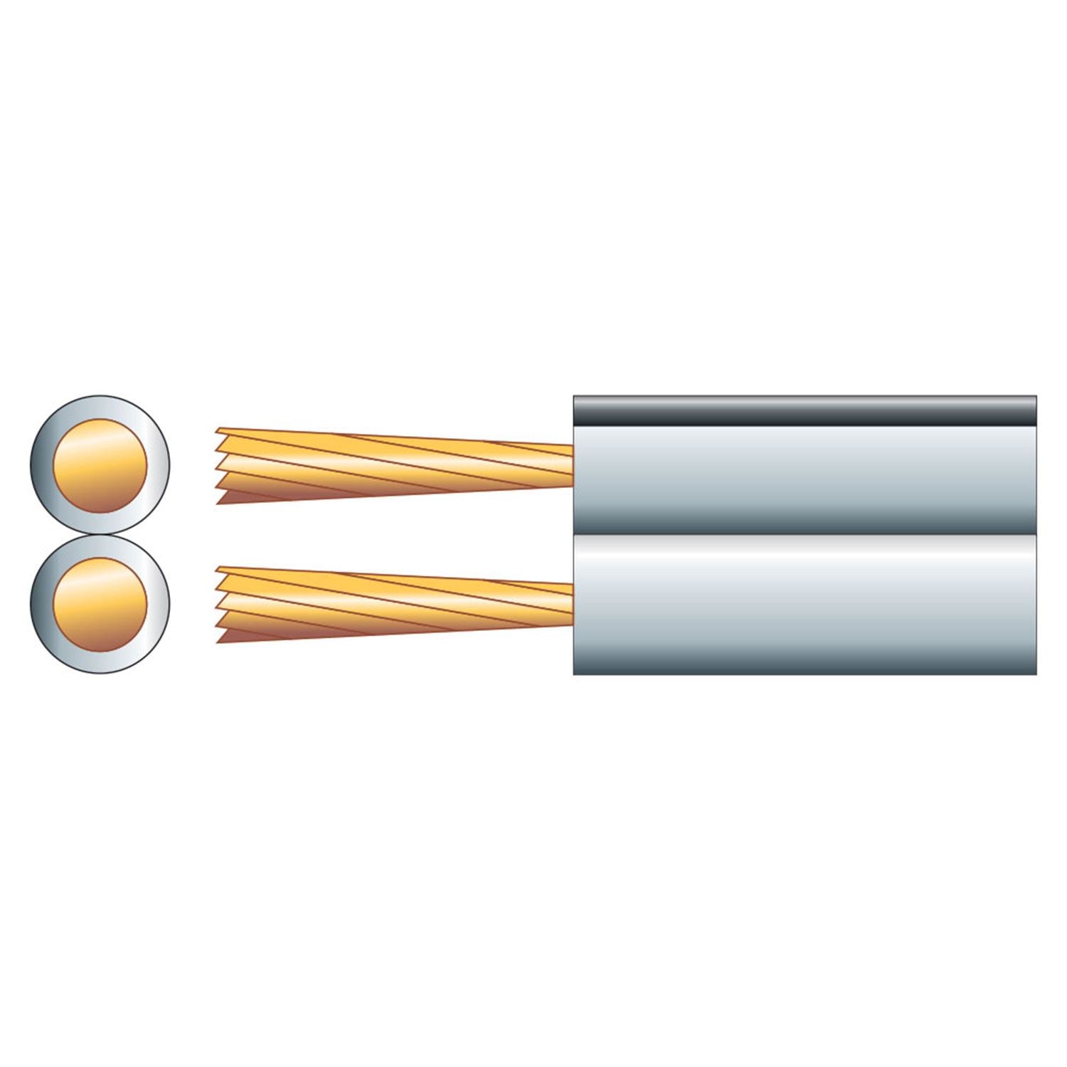 Mercury 100m White Standard Figure 8 Speaker Cable 2 x (13x 0.18mm)