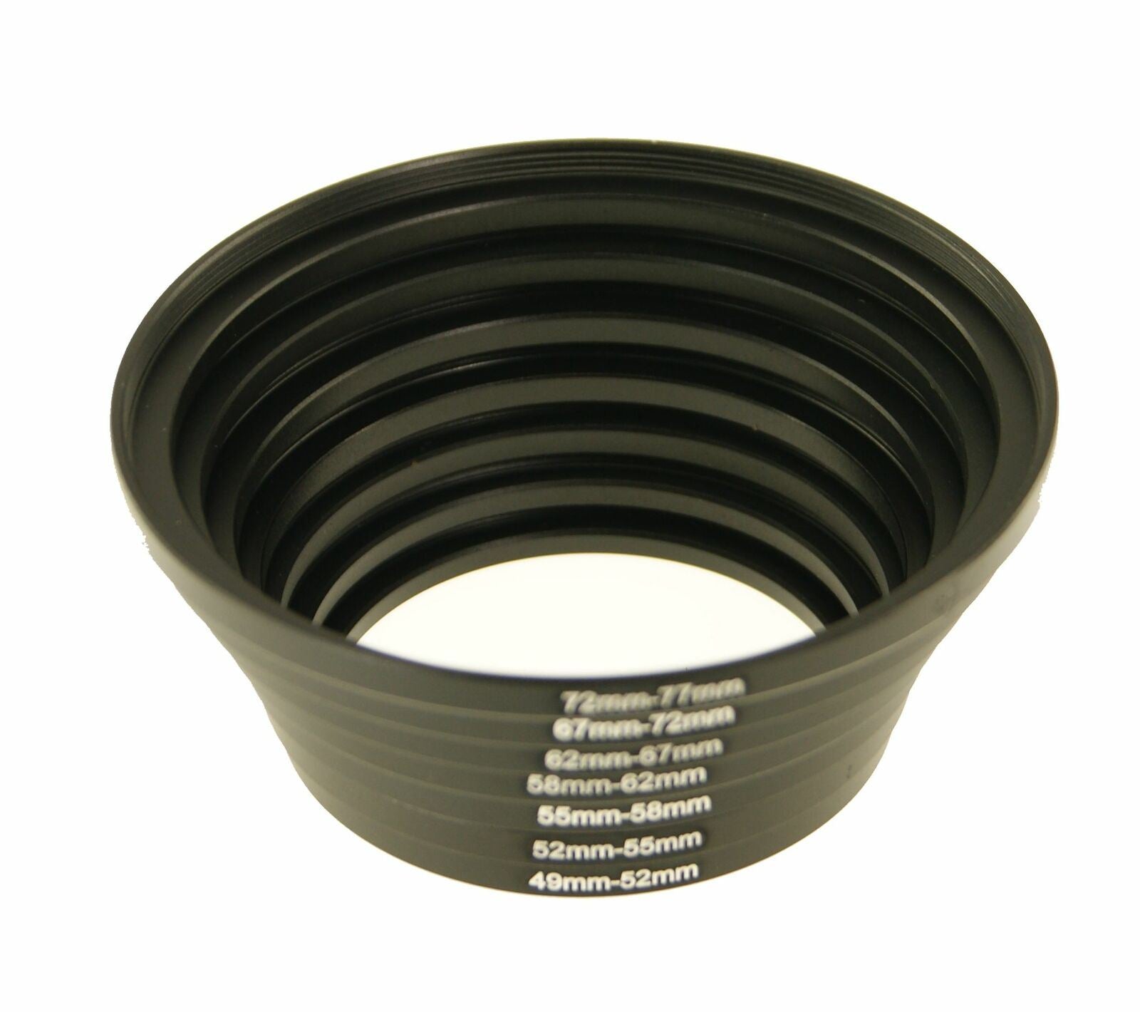 Ex-Pro 77,72,67,62,58,5,52,49mm Step Down Rings Lens Adapter Filter Set