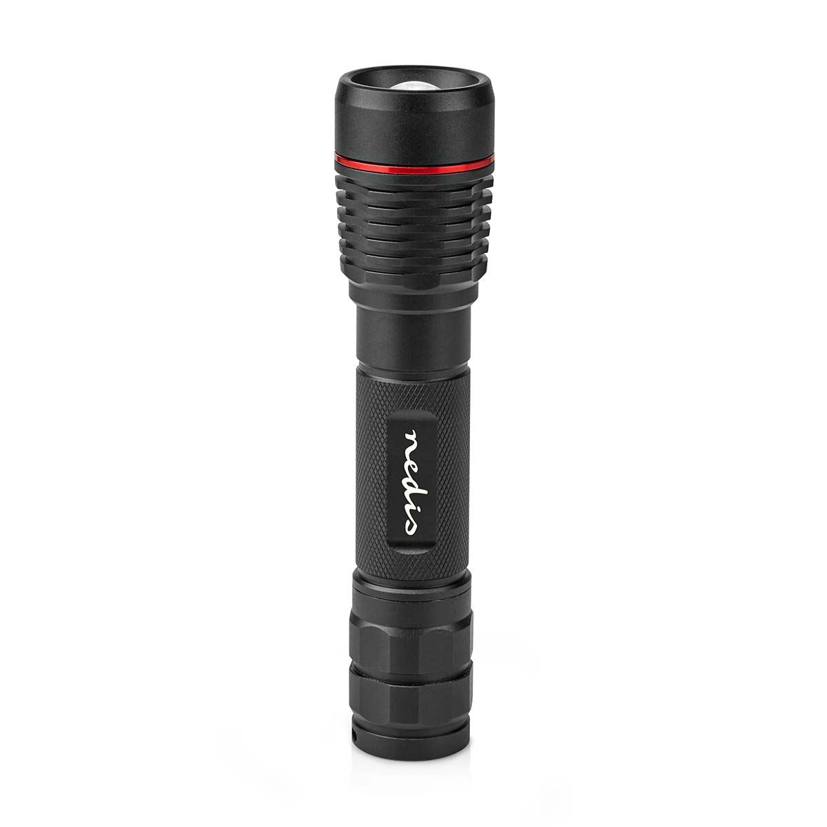 Nedis LED Torch, Rechargeable 1000 Lumen Flashlight with Adjustable Focus Beam, USB-C Charging, IPX7 Water-Resistant, 200m Beam, 2h Runtime