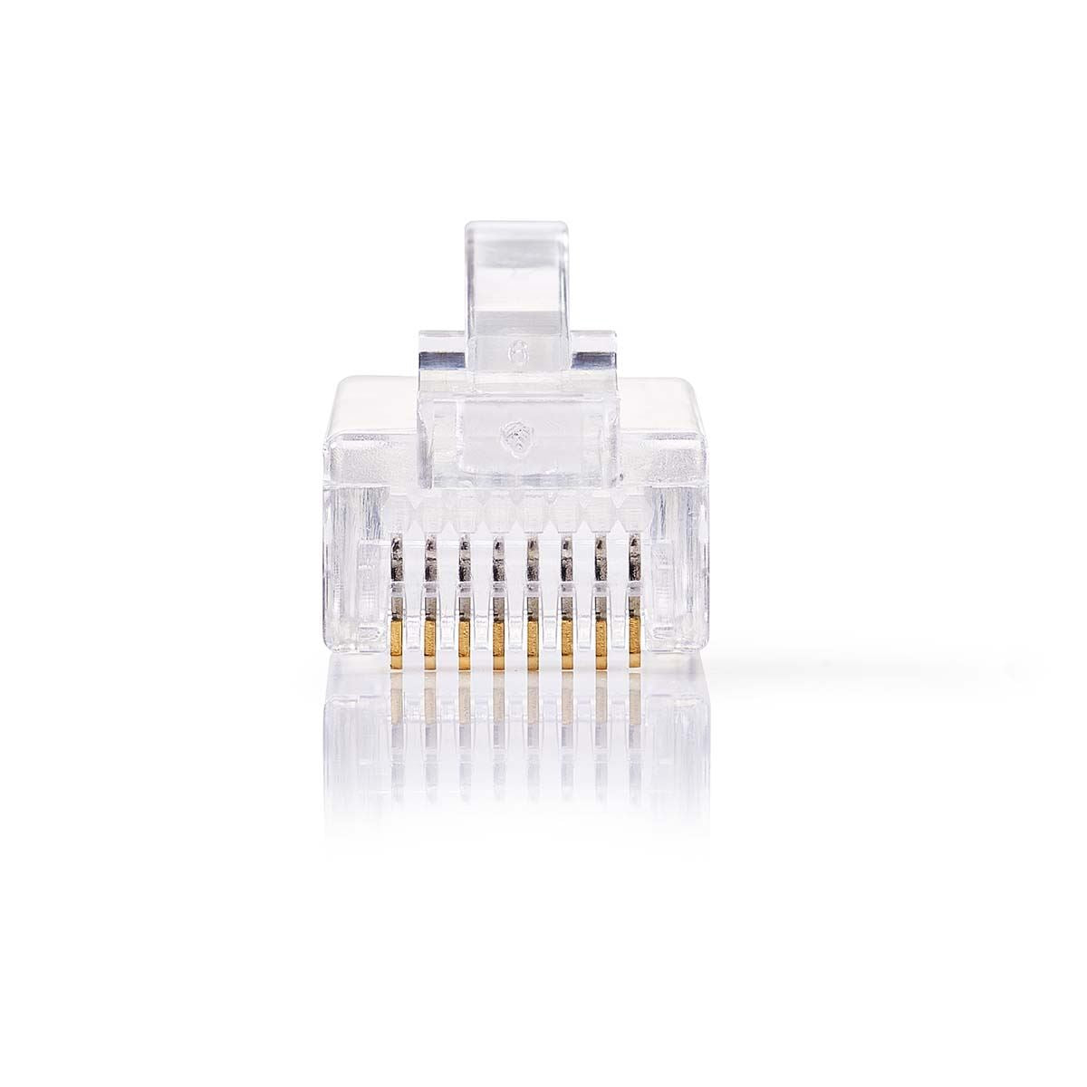 Nedis RJ45 Connector | Male | Solid UTP CAT5e | Straight | Gold Plated | 10 pcs | PVC | Transparent | Box