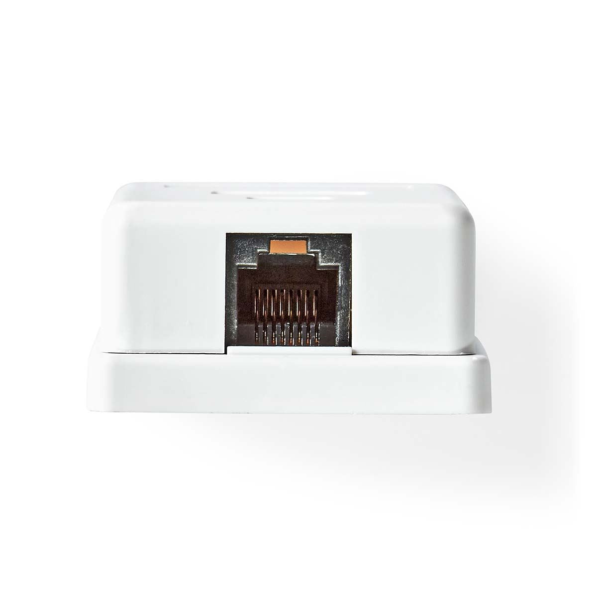 Nedis Network Wall Box | On-Wall | 1 port(s) | UTP CAT6 | Straight | Female | Gold Plated | ABS | White | Box