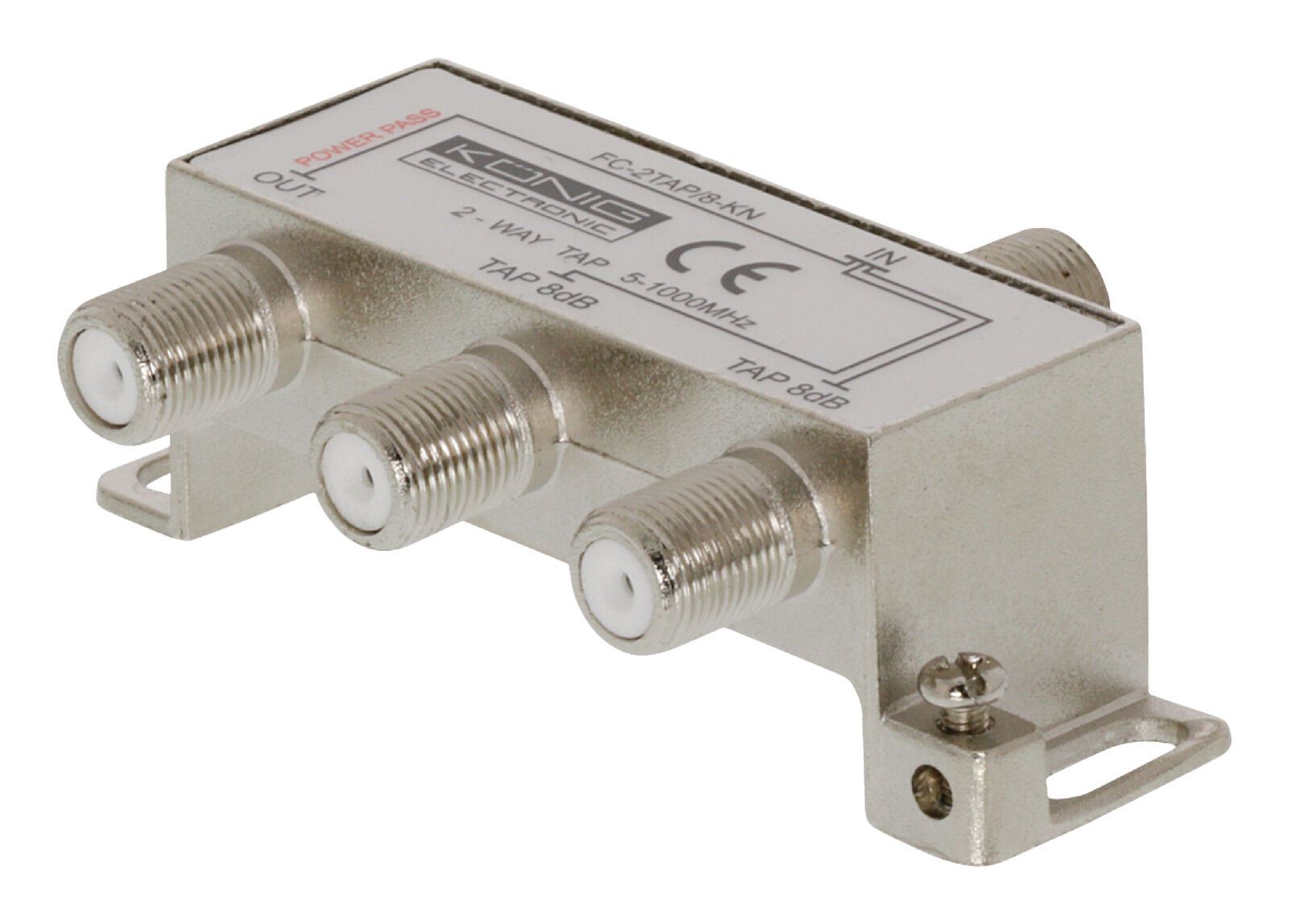 Konig FC-2TAP/8-KN CATV Splitter 8 dB / 5-1000 MHz - 2 Outputs