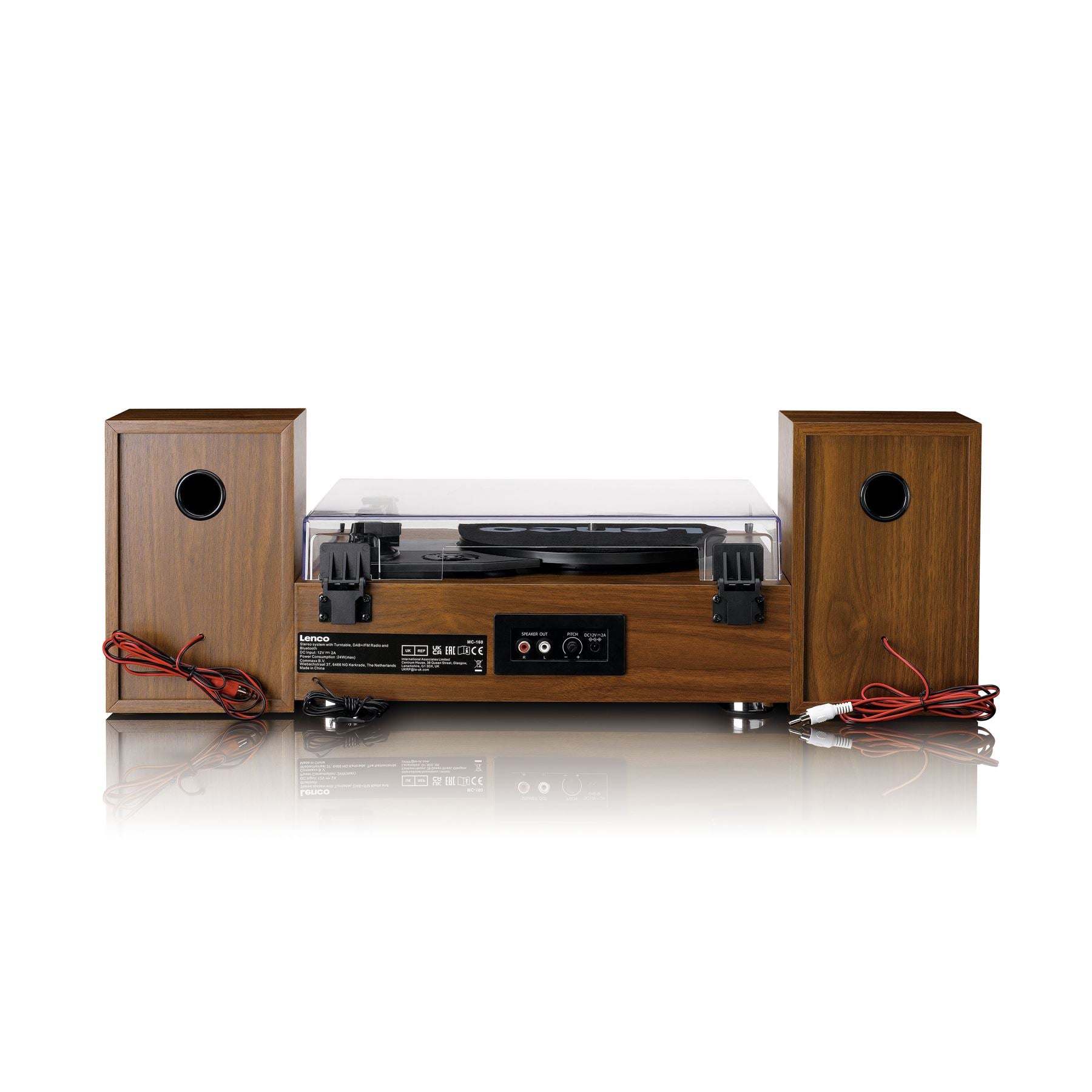 Lenco Complete HiFi Stereo System with Record Player | DAB+/FM Radio | Bluetooth® Speakers | Wood