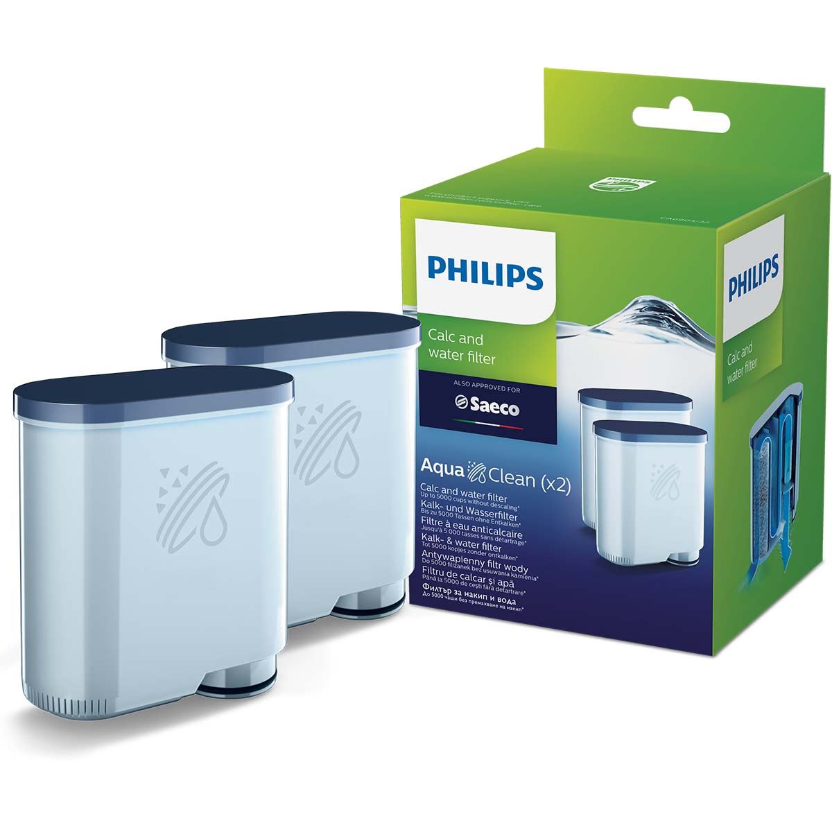 Philips CA6903/22 Lime and Water Filter Saeco Philips Espresso Machine  - 2 Pack