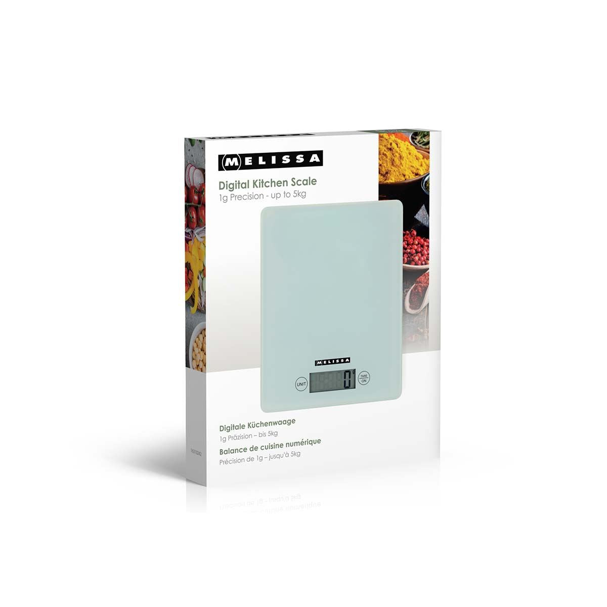 MELISSA Kitchen Digital Food Scales LCD Electronic Weighing 5kg Cooking Baking Balance - White