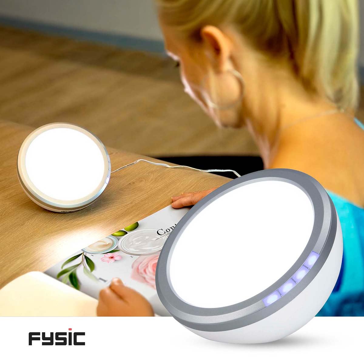 Fysic Energy LED SADS Syndrome Lamp / Light Therapy - White/Silver