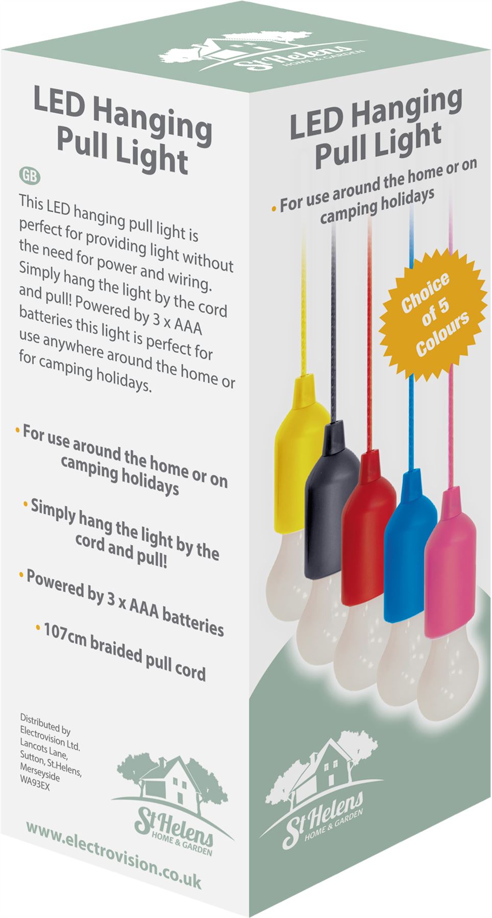 Eagle LED Pull Cord Hanging Lights Portable Light Garages Sheds Tents Battery Powered