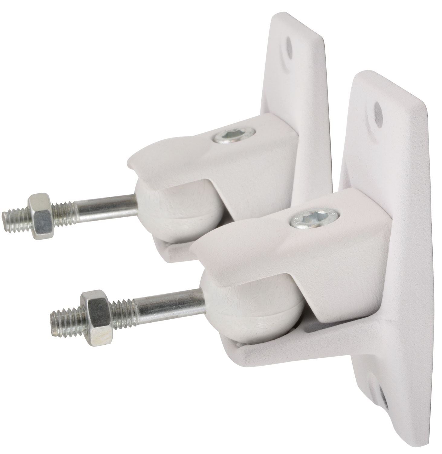 Adastra Pair Of Universal Hi Fi Surround Sound Speaker Brackets with 3 Swivel Arms White