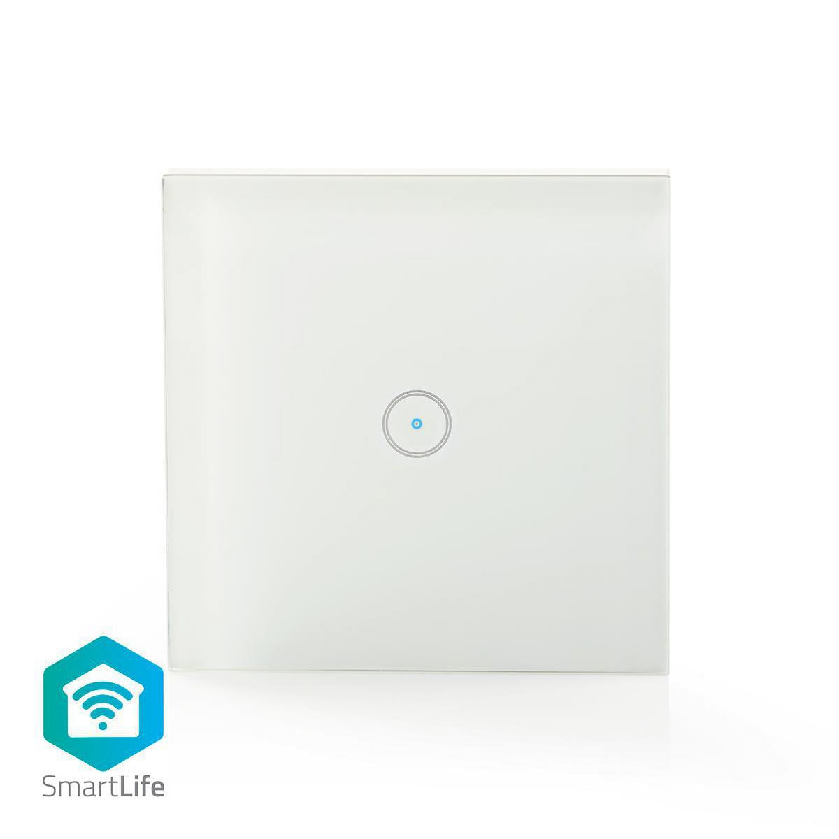 Nedis SmartLife Wall Switch | Single | Wall Mount | 1000 W | Android™ / IOS | Glass | White