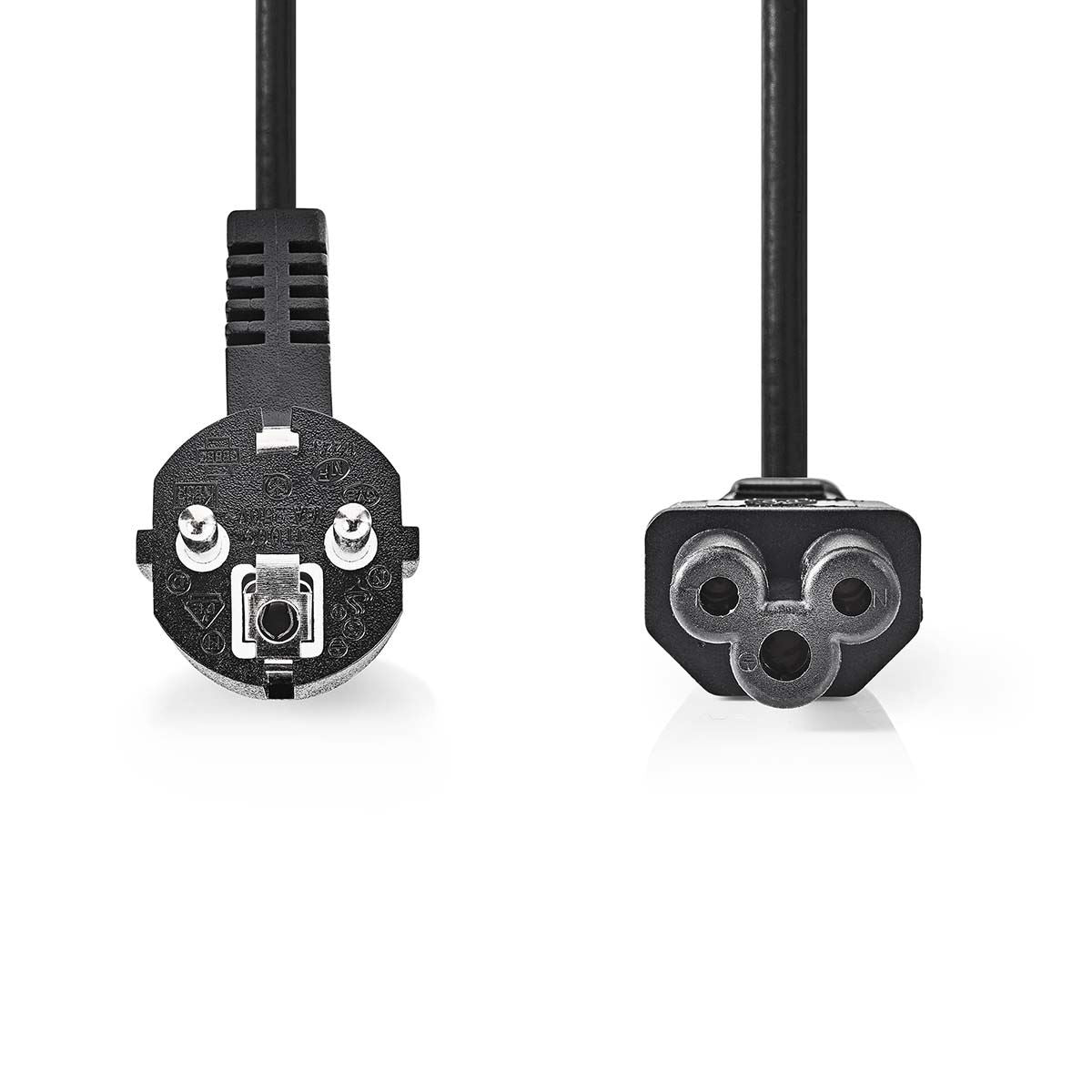 Label Plag Nedis Power Cable | Plug with earth contact male | IEC-320-C5 | Angled