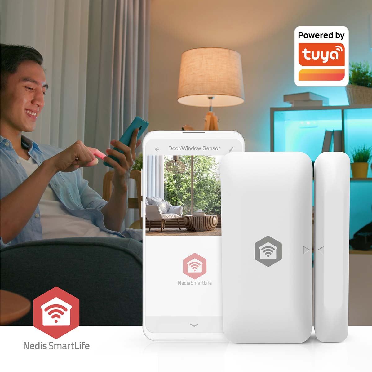Nedis SmartLife Door Window Sensor | Zigbee 3.0 | Battery Powered | Android™ / IOS | White