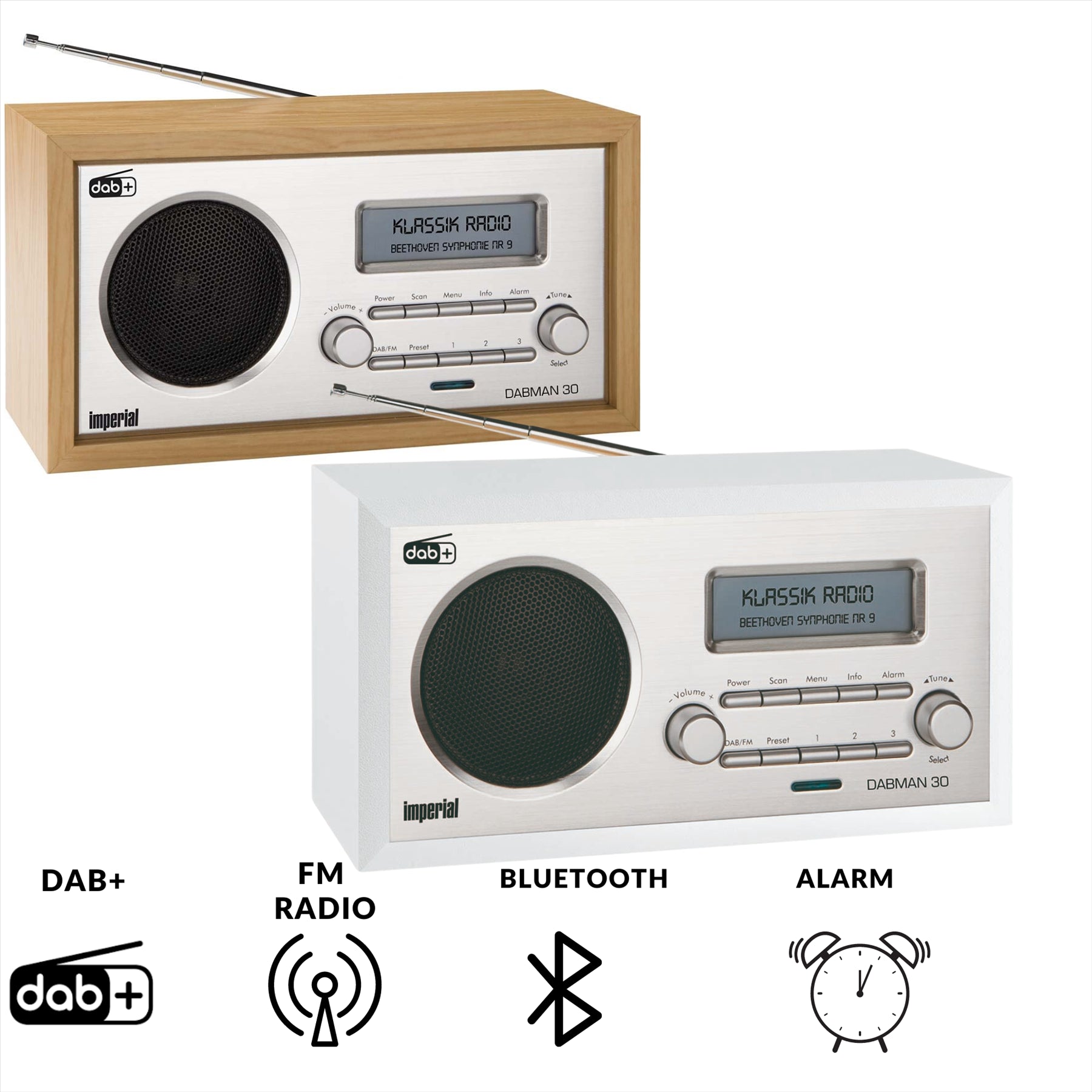 Imperial DABMAN 30 DAB+ / FM Radio Wood