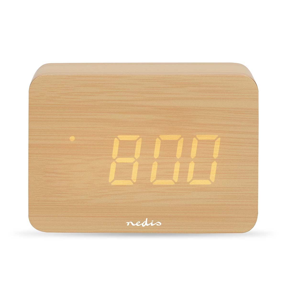 Nedis Digital Desk Alarm Clock | LED | Backlight | Snooze function | Date display | Indoor temperature | Wood