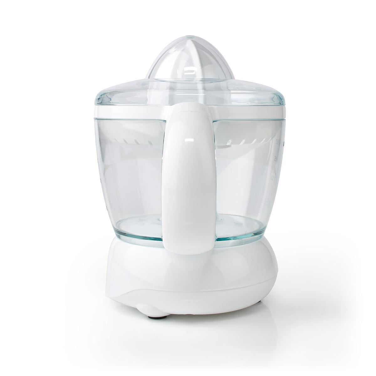 Nedis 0.7L Electric Citrus Press Juicer Squeezer, 25W Motor, with Bi-Directional Twist, 2 x Interchangeable Cones, and Easy Pour Spout