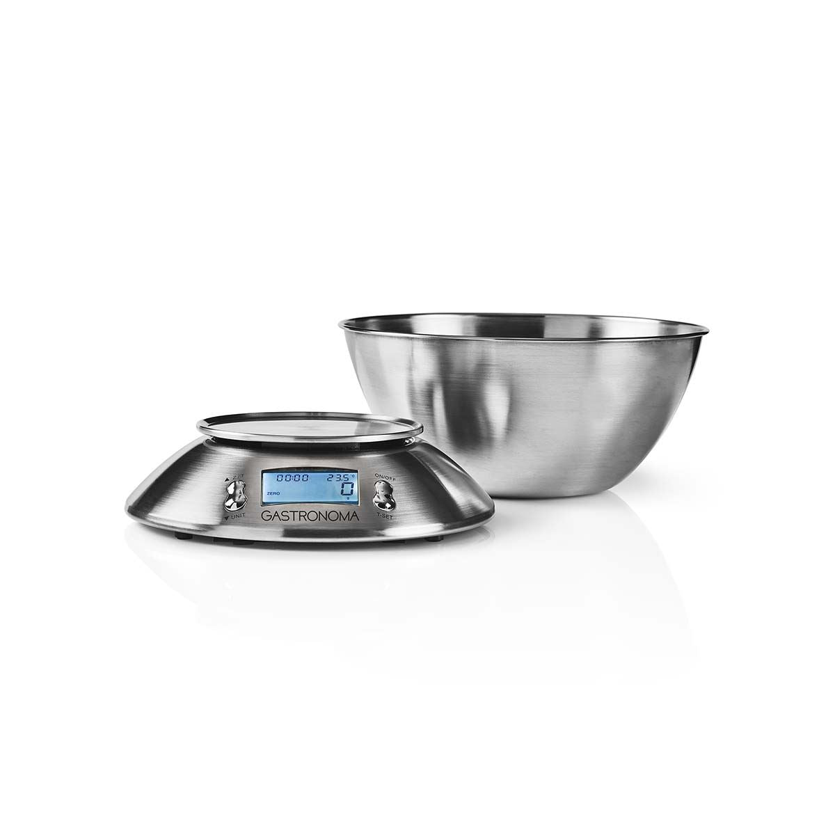 Gastronoma Electronic Kitchen Scales, Digital Kitchen Scale with Detachable Stainless Steel Bowl, LCD Display, Ambient Temperature Sensor, Tare Function, Food Scale for Cooking Baking, 11lb/5kg