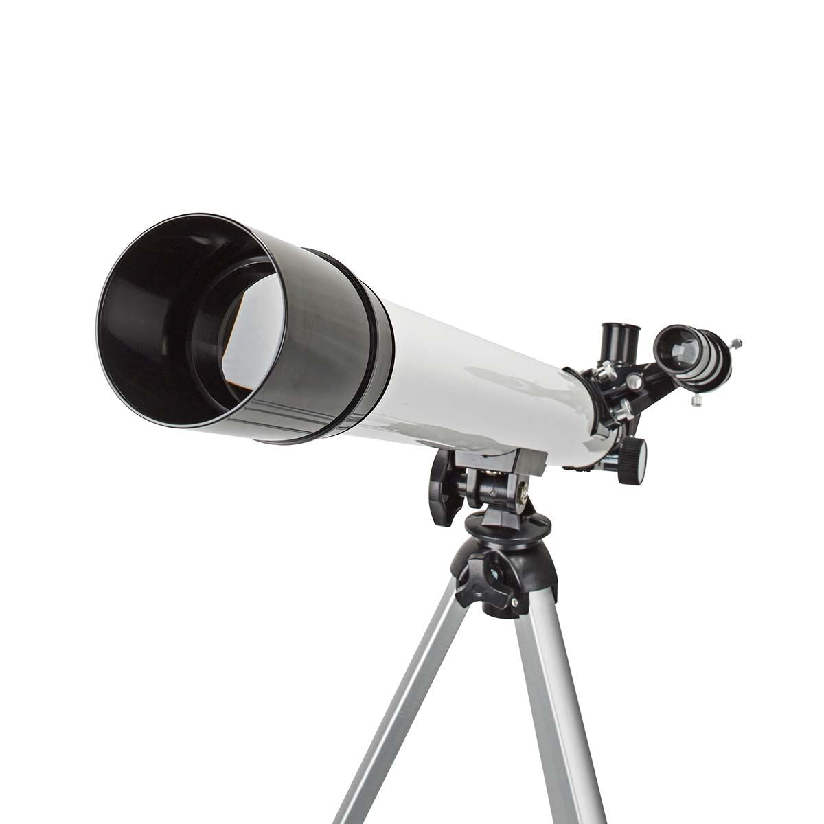 Nedis Telescope | Aperture: 50 mm | Focal length: 600 mm | Finderscope: 5 x 24 | Maximum working height: 125 cm | Tripod | Black / White