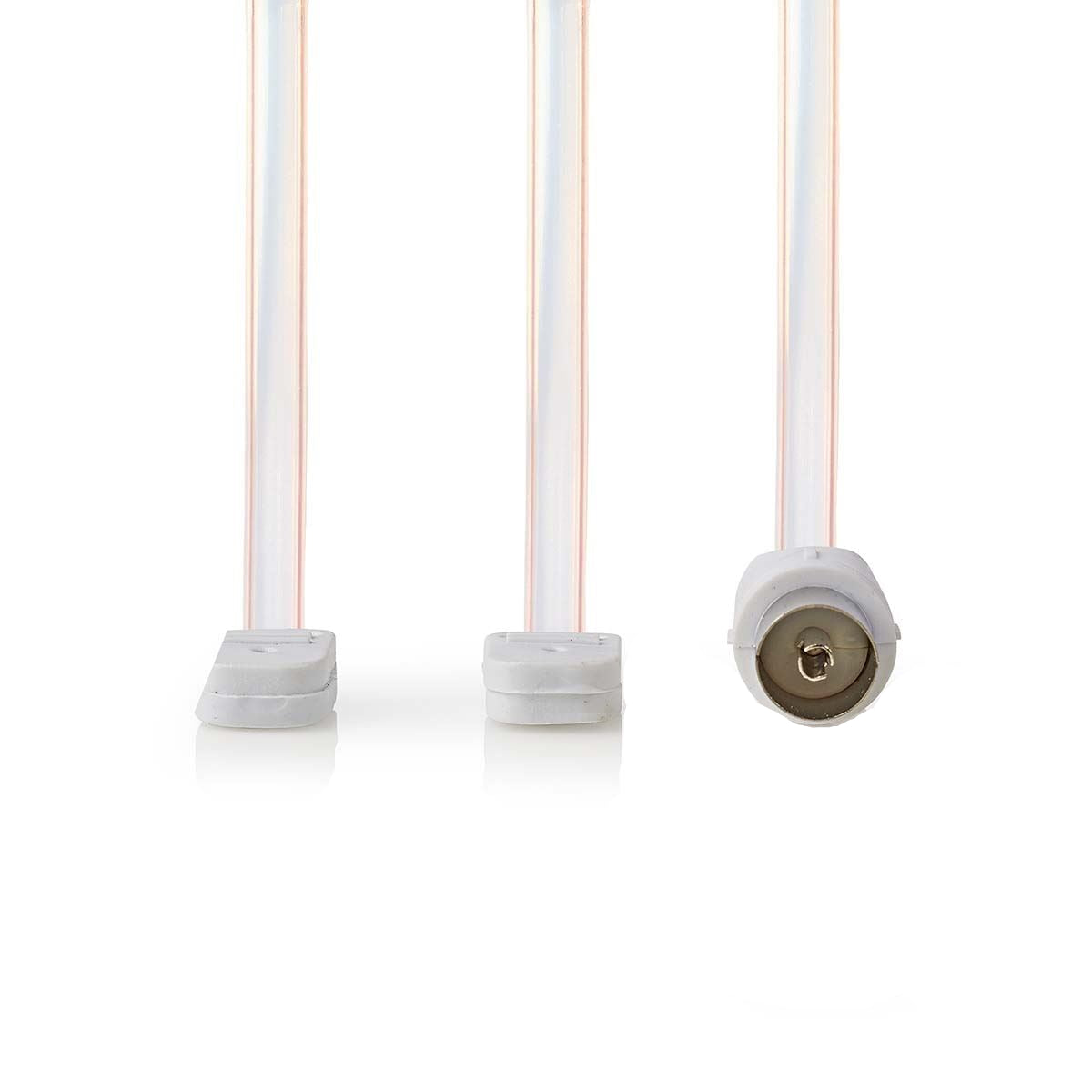 Nedis Coax Cable | IEC (Coax) Male | Open | Nickel Plated | 50 Ohm | Unshielded | 1.90 m | Flat | PVC | White | Box