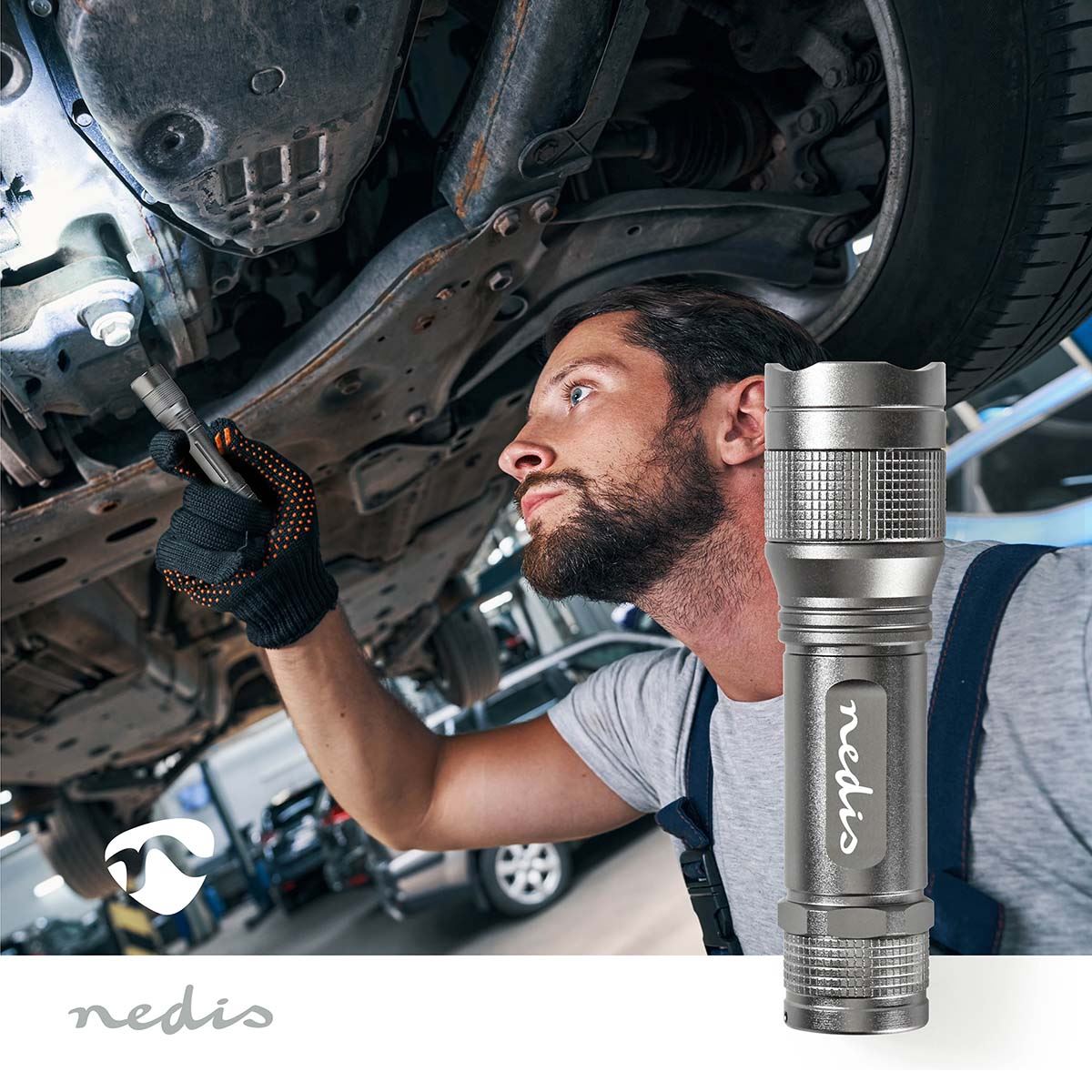 Nedis LED Torch | Battery Powered | 4.5 V DC | 5 W | 3x AAA/LR03 | Rated luminous flux: 330 lm | Light range: 200 m | Beam angle: 48 °