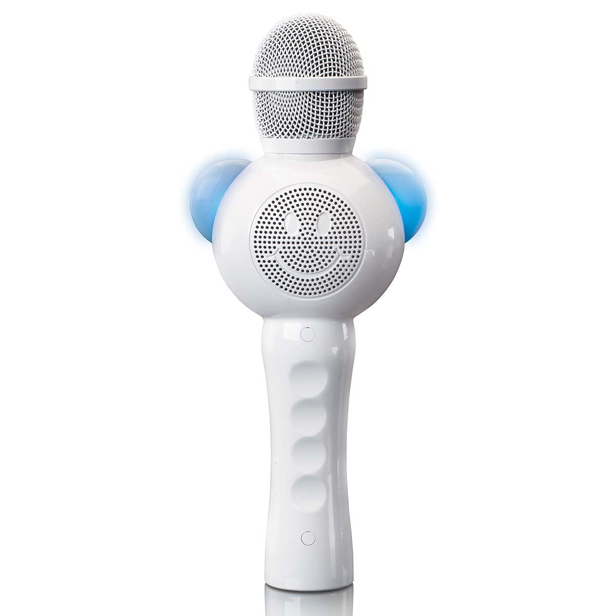 Lenco Karaoke microphone with Bluetooth® SD slot lights Aux Out White | BMC-060WH