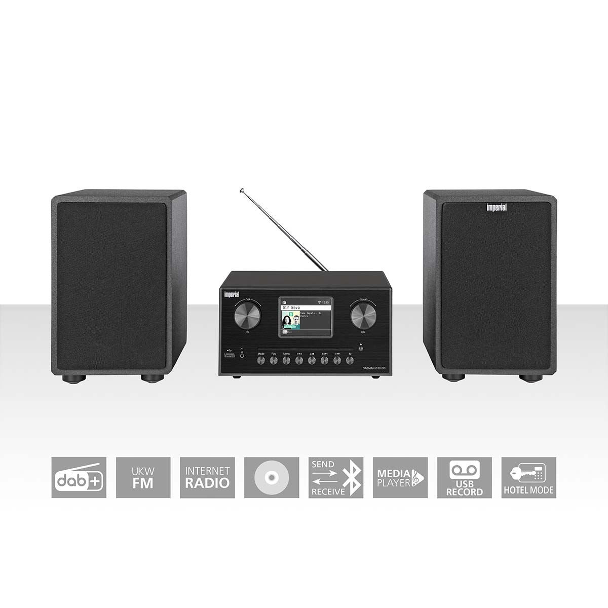 Imperial DABMAN i310 CD Hybrid micro Hi-fi System DAB+ / FM / Internet / Bluetooth Black