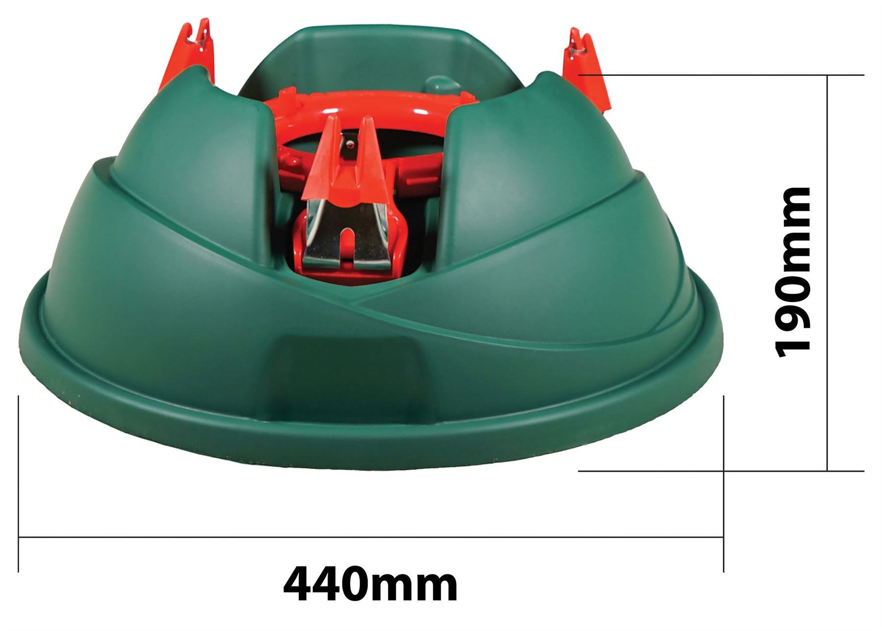 Auto Lock Christmas Tree Stand with 3 Clasps and 1.2L Water Tank, for Real Trees up to 2.8m / 9ft