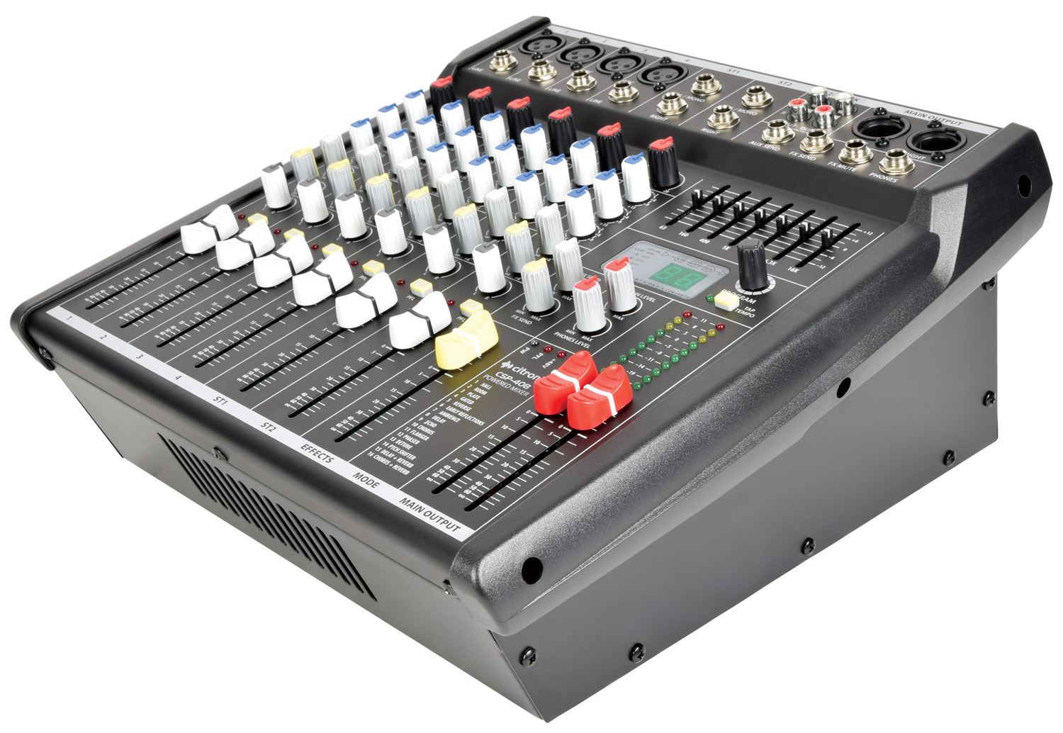 Citronic CSP Series Compact Powered Mixer With Built In Effects - 8 inputs 400W