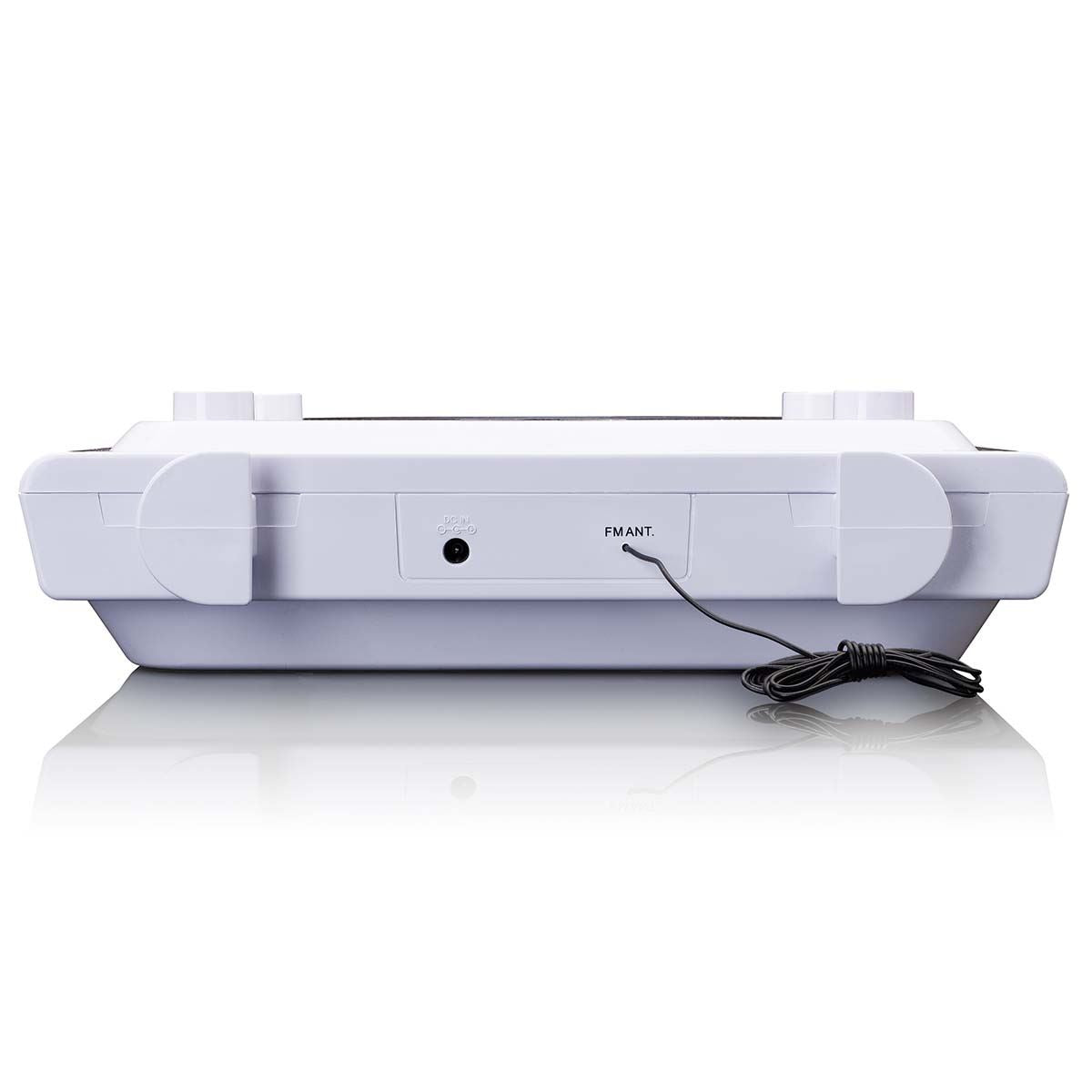 Lenco Under Cabinet Kitchen Clock FM Radio with CD Player and Bluetooth® Speaker | Remote Control | White