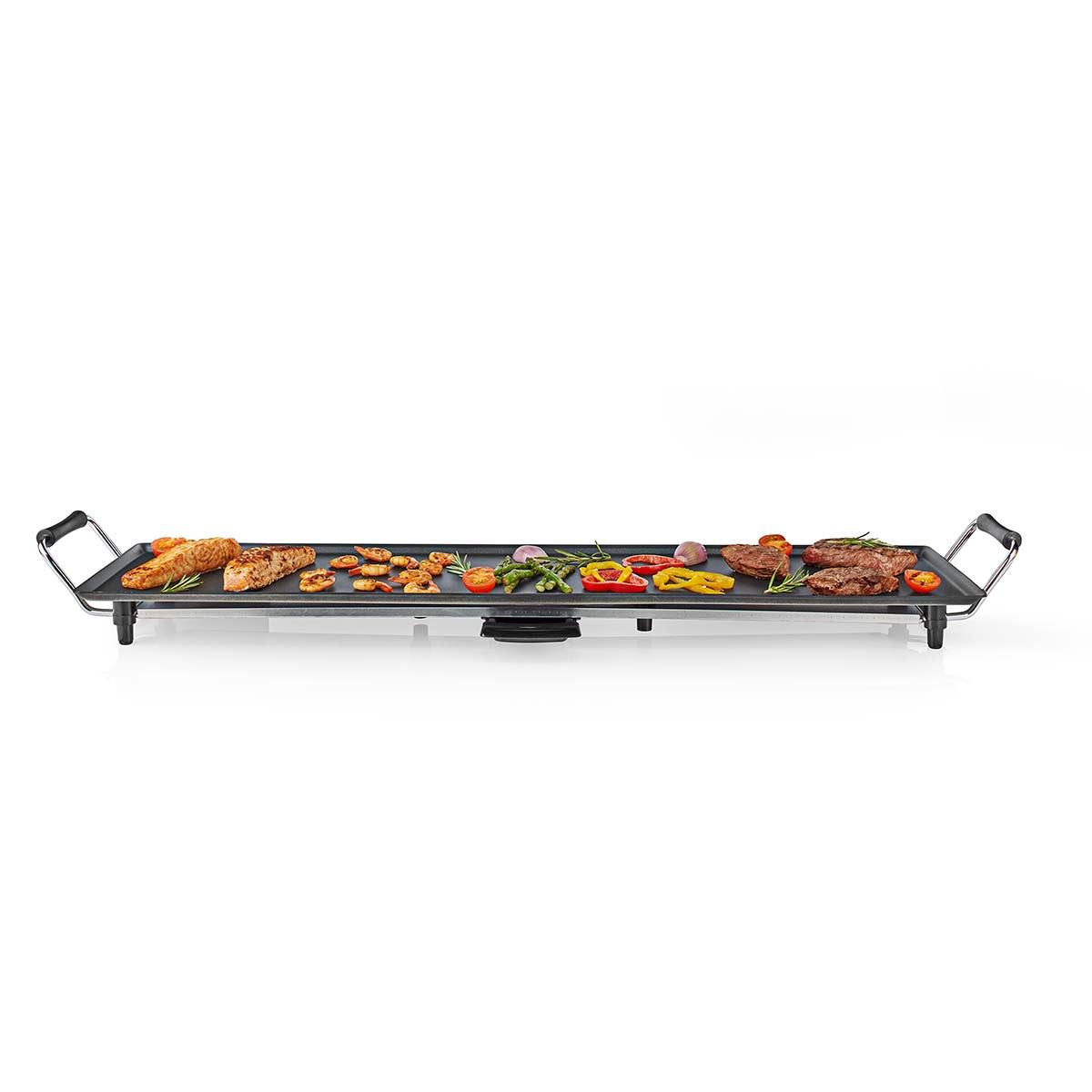 Electric Non Stick Teppanyaki Table Top Grill Griddle Plate BBQ with Drip Tray - 90cm x 23cm