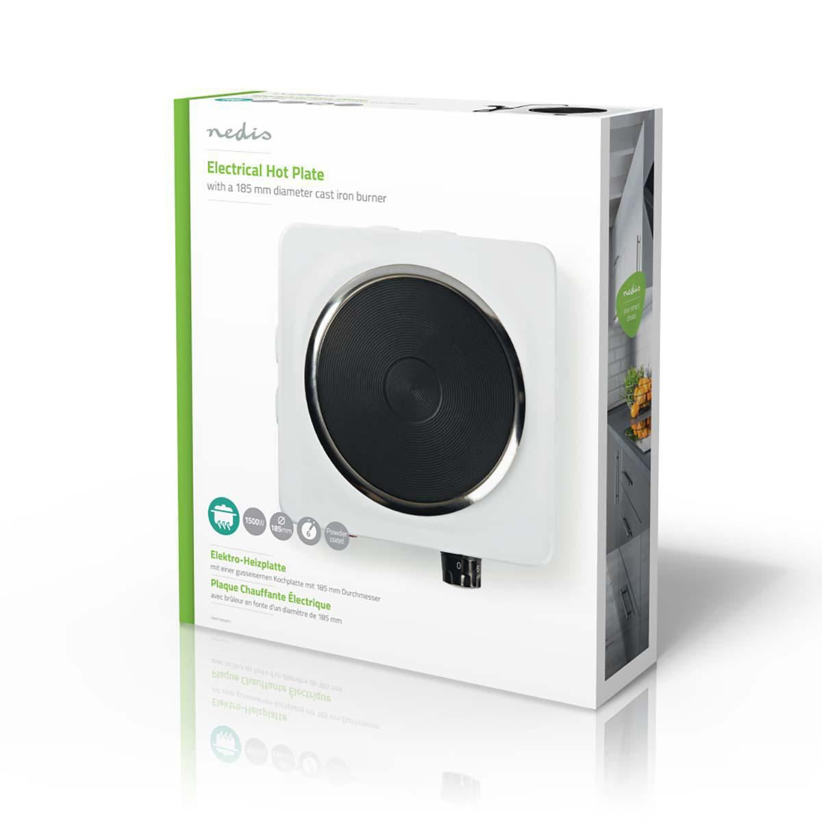 Nedis Electric Cooking Plates | Cooking zones: 1 | 1500 W | Overheating protection | White