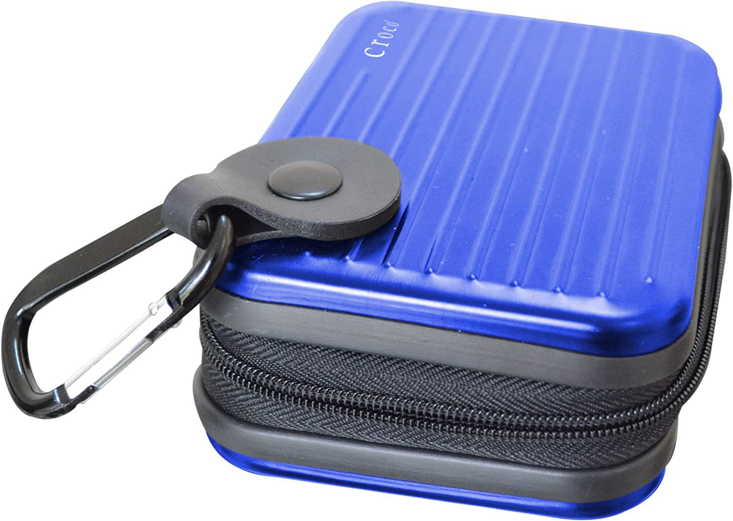 Croco  "Flight" Alumininim Universal Digital Camera Hard Case Pouch Bag - Blue