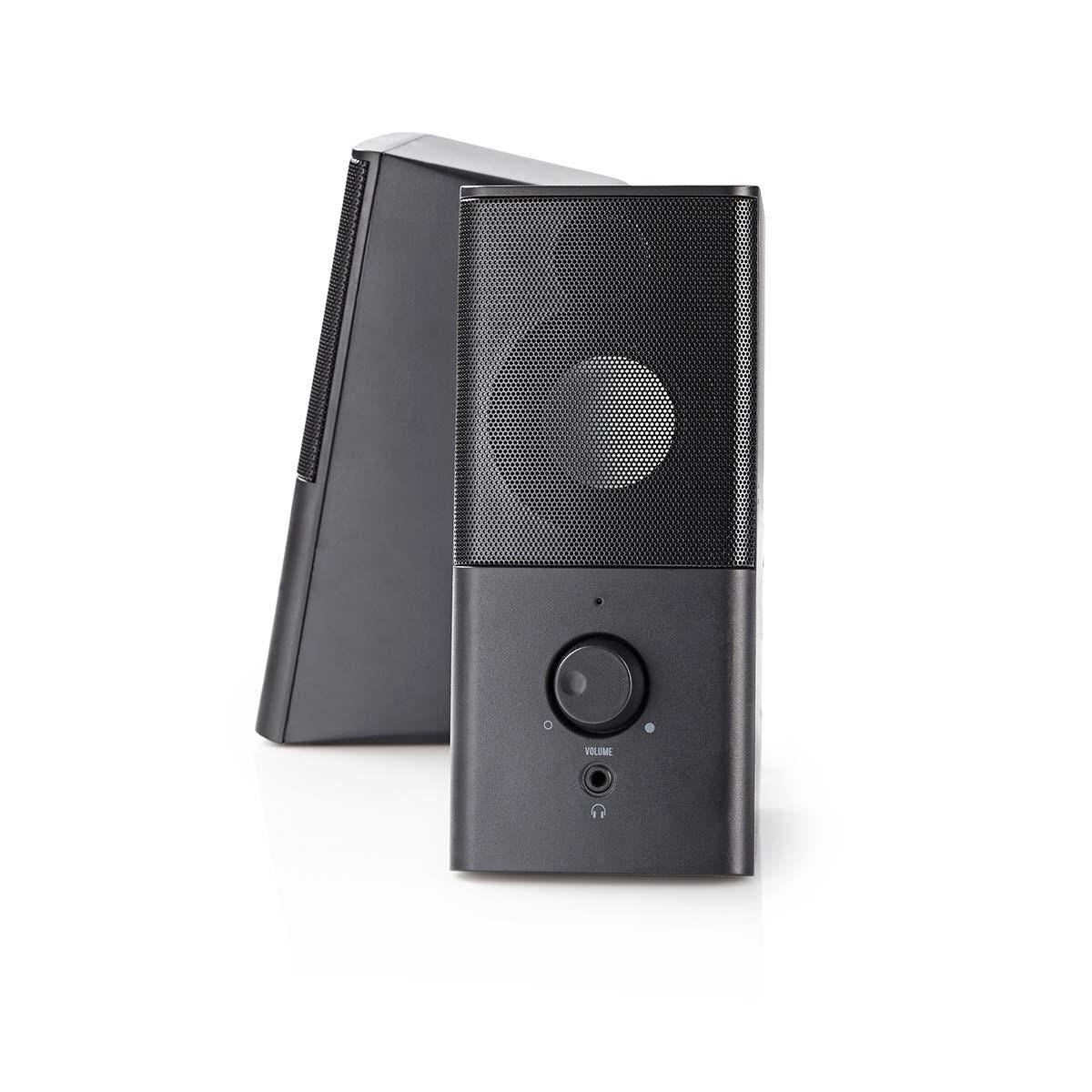Nedis Gaming Speaker | Speaker channels: 2.0 | USB Powered | 3.5 mm Male | 18 W | Without Lighting | Volume control | Connection output: 1x 3.5 mm Audio Out