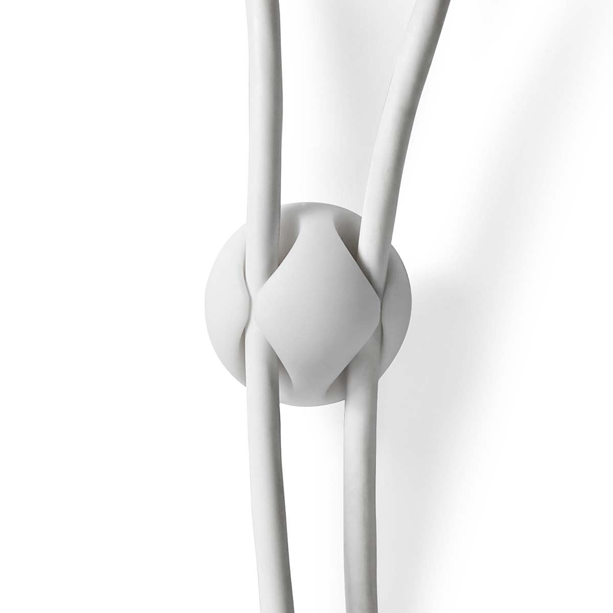 Nedis Cable Management | Cable Clip | Click and Go | 6 pcs | Number of slots: 2 Slots | Maximum cable thickness: 5.3 mm | TPE | White