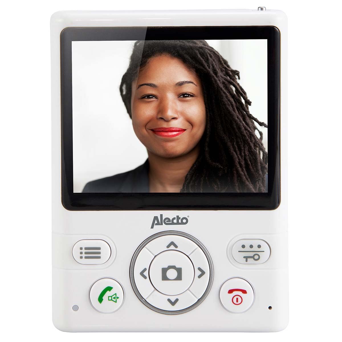 Alecto ADI-250 Door Video Intercom Camera with Portable 3.5" inch Color Display Wireless Door Entry unit - White
