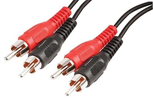 10m | 2x RCA Male Phono Plugs | 2x RCA Male Phono Plugs | Cable - Black
