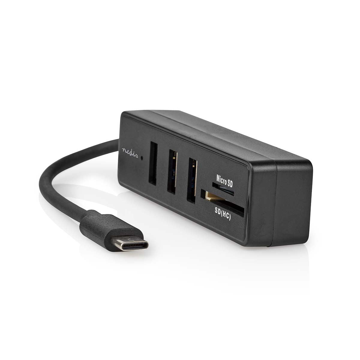 Nedis USB Hub | 1x USB-C™ | 3x USB A Female | 5 port(s) | USB 3.2 Gen 1 | USB Powered | 5 Gbps | SD & MicroSD